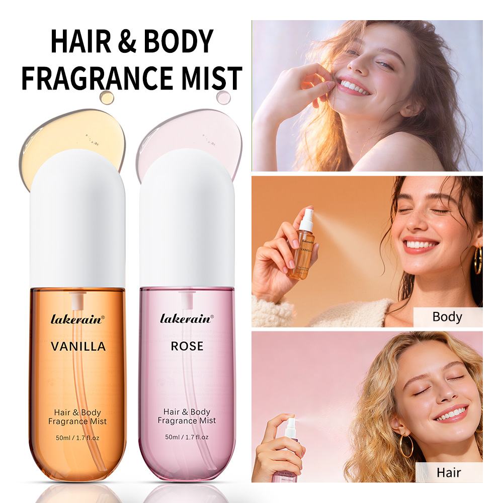 Perfume Fragrance Vanilla - 50ml Vanilowo-Różowa Zapachowa Mgiełka do Włosów