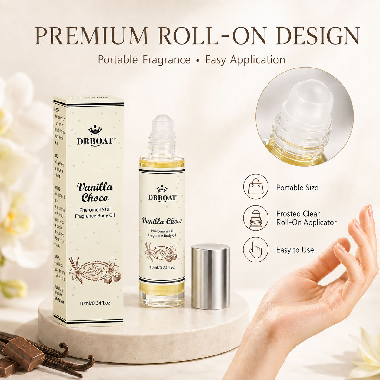 Perfume Fragrance Vanilla - Damski perfumowany olejek w formie roll-on,