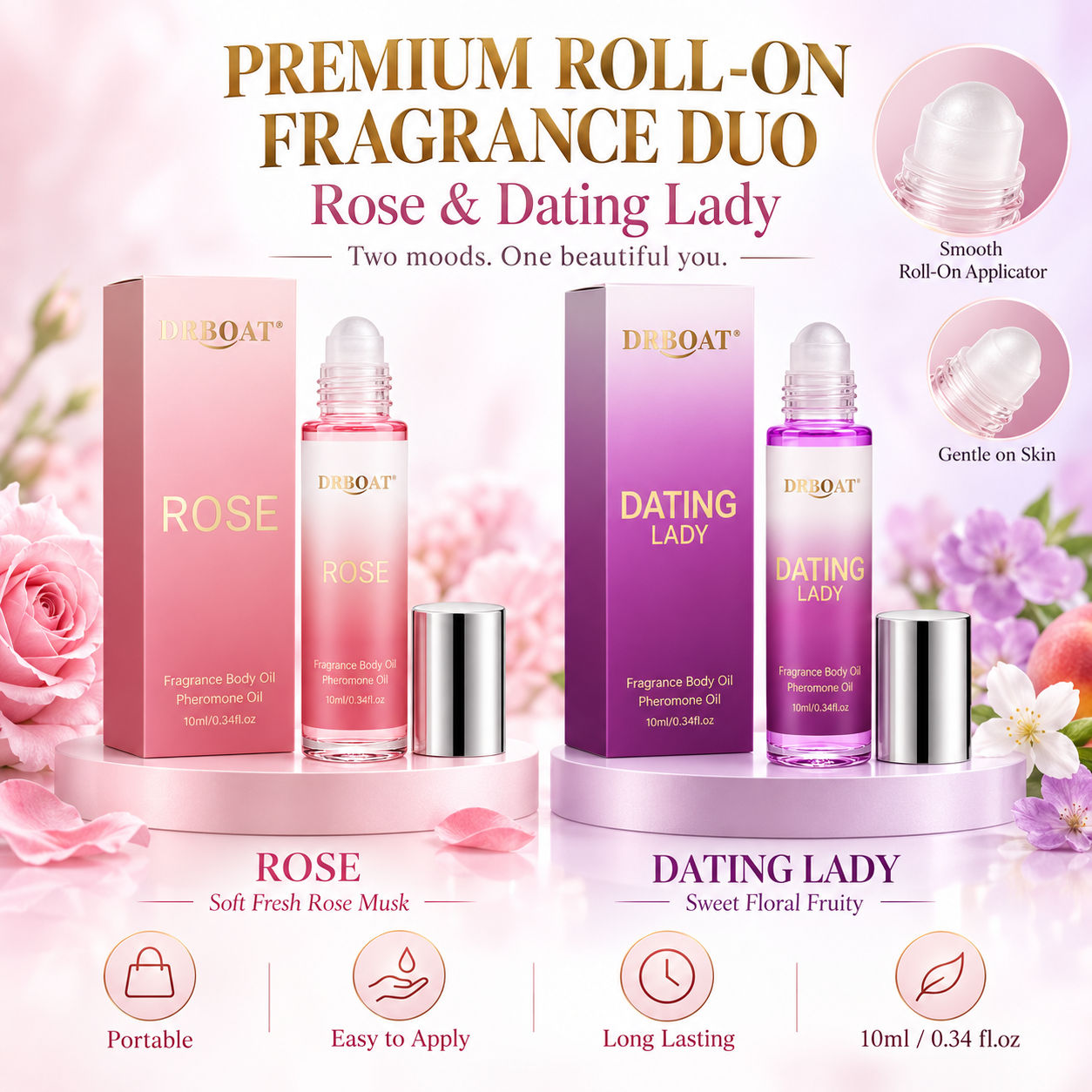Perfume Fragrance Gift Set - Zestaw 2 sztuk olejków zapachowych w